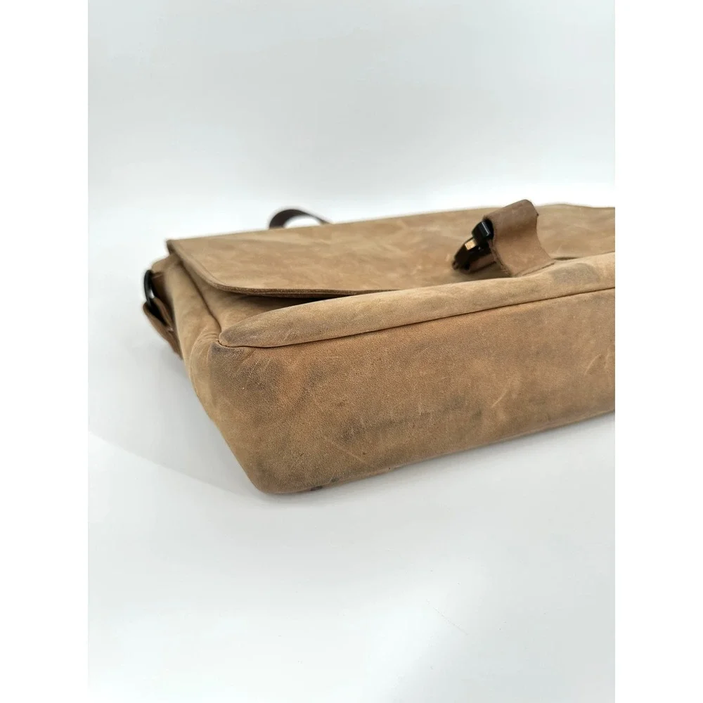 WaterField Designs Executive Leather Messenger Bag Grizzly Brown Laptop Satchel